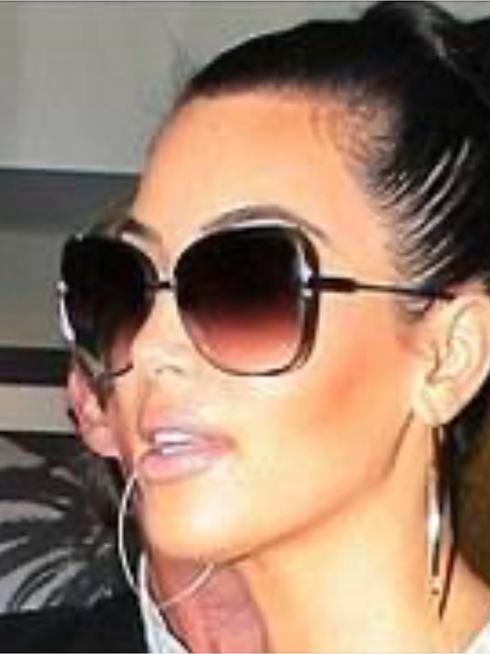 DITA Mariposa 18k Sunglasses Brown Gradient shiny light gold colored metal frame